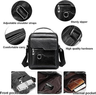 Crossbody Sling Bag, VUCATIN Body Chest Shoulder Bag for Men Women Casual Shoulder Backpack Bag, Waterproof Leather Chest Casual Daypack with Usb Charging Port for Travel Hiking
