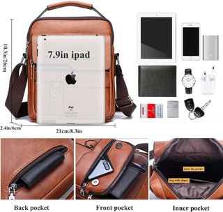 Crossbody Sling Bag, VUCATIN Body Chest Shoulder Bag for Men Women Casual Shoulder Backpack Bag, Waterproof Leather Chest Casual Daypack with Usb Charging Port for Travel Hiking