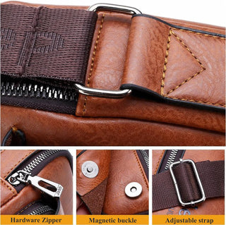 Crossbody Sling Bag, VUCATIN Body Chest Shoulder Bag for Men Women Casual Shoulder Backpack Bag, Waterproof Leather Chest Casual Daypack with Usb Charging Port for Travel Hiking